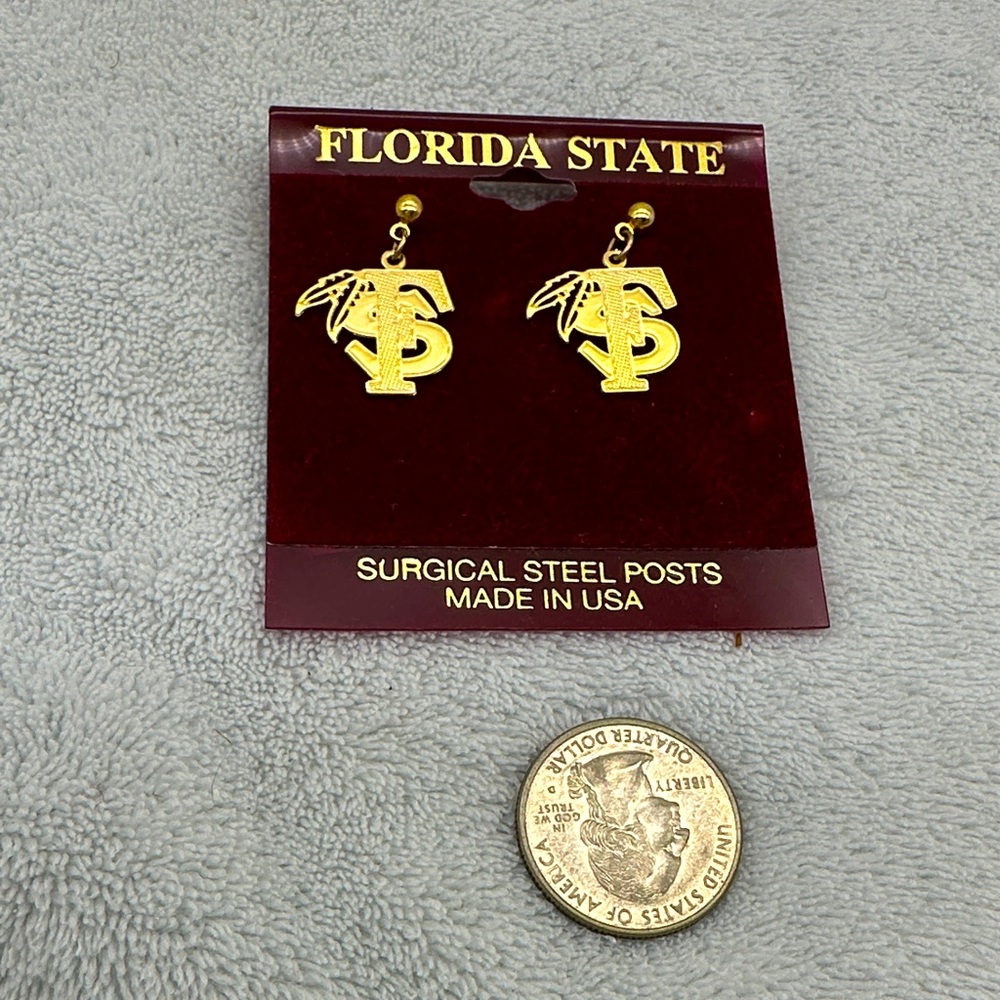 Florida State University College Surgical Steel Posts Earrings
